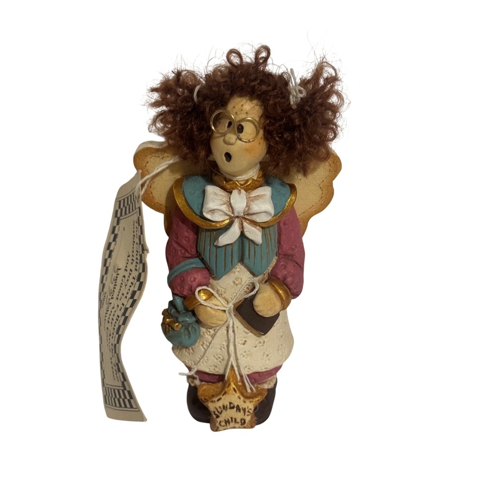 Designs By Diana Zufall Sunday's Child Angel Figurine 1986 Limited Edition 5.5"
